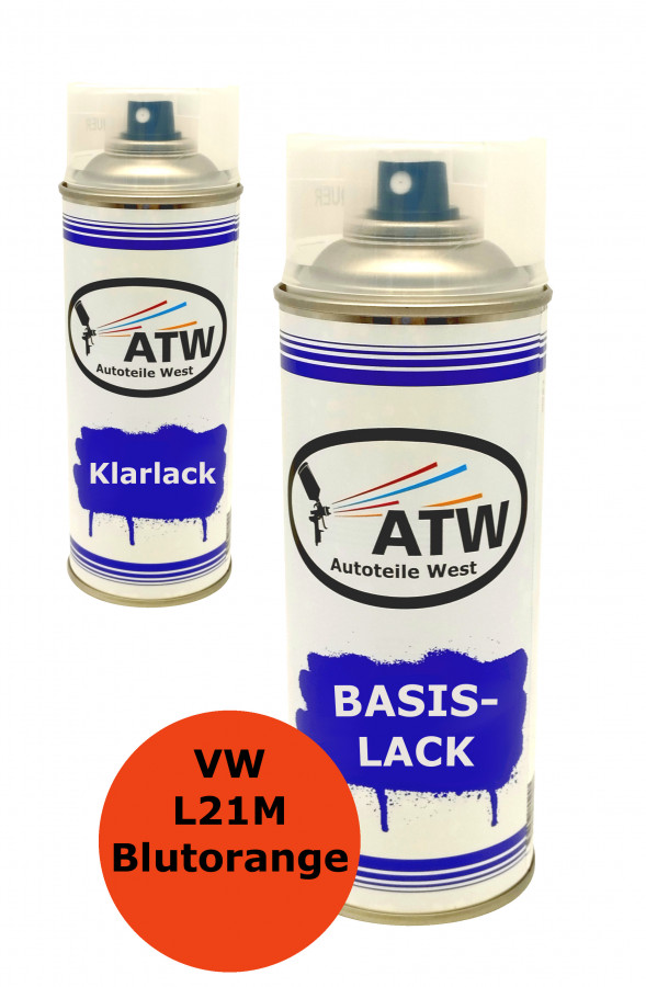 Autolack für VW L21M Blutorange +400ml Klarlack Set